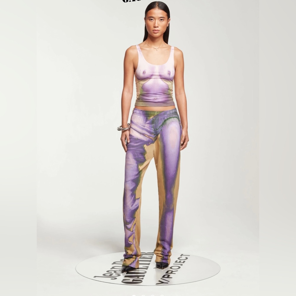 Jean Paul Gaultier Purple & Yellow Body Morph Sweatpants
